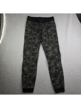 BYLT Pants Mens Large Green Camo Elite Joggers Elastic Waist Zip Pocket Stretch